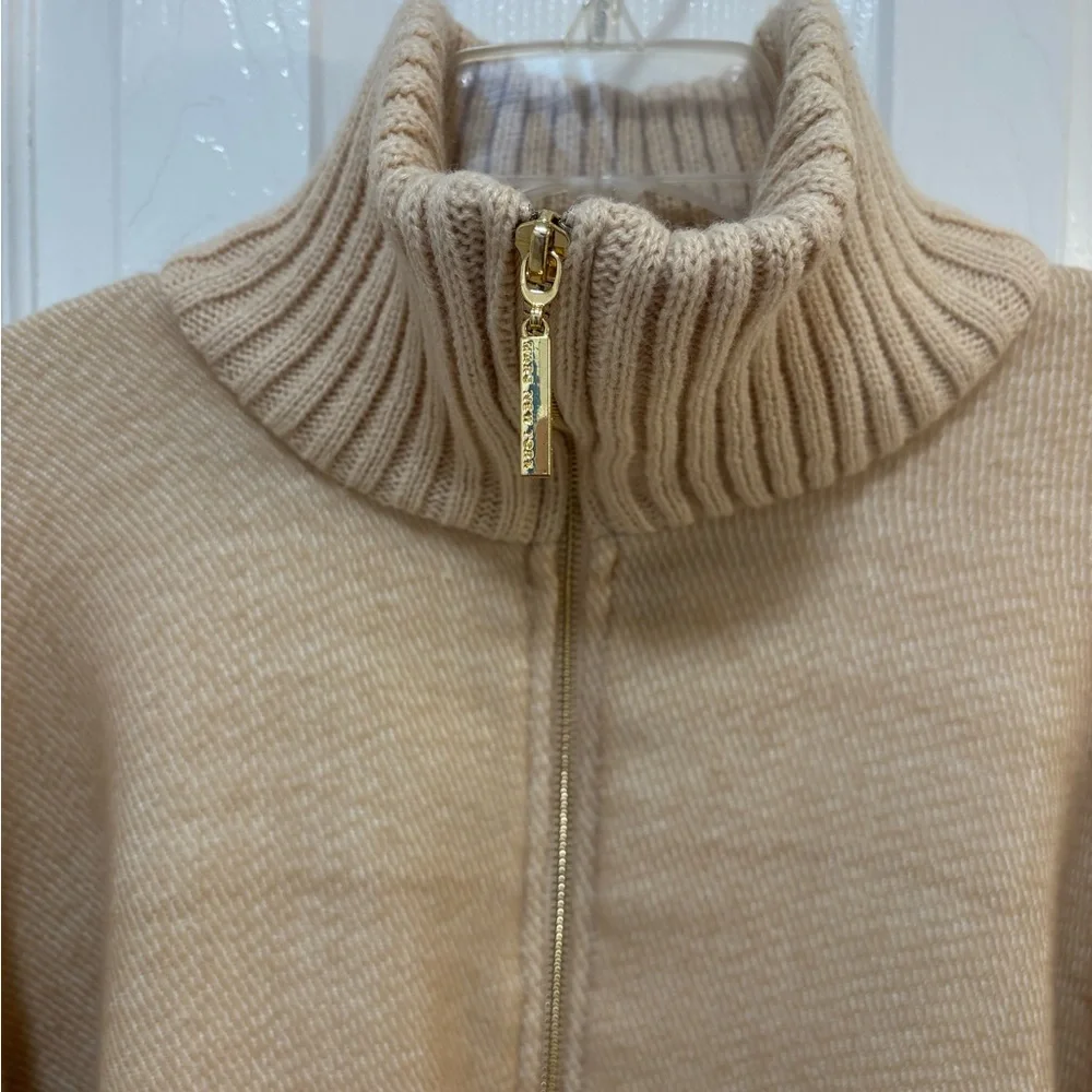 Marc New York Tan and White Poncho